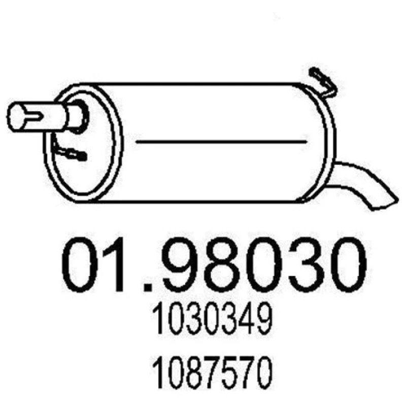 Image of MTS 01.98030 Rear silencer End Silencer (3437)