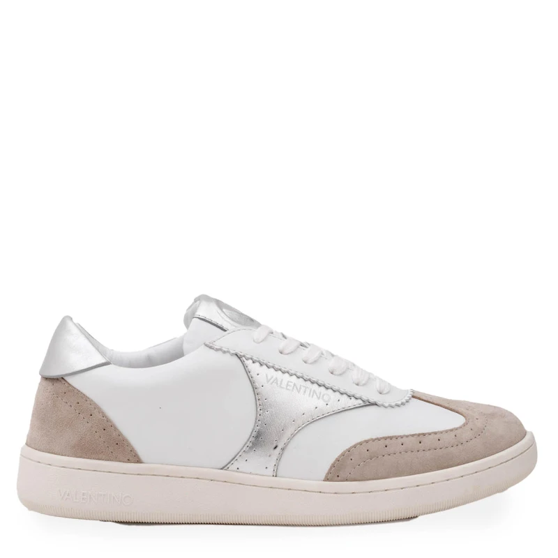 Image of Valentino Womens Margot Low-Top Trainers White/Silver female 4 (37)