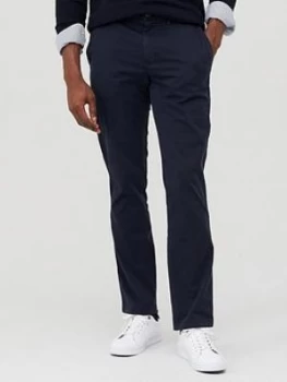 Image of Tommy Hilfiger Core Straight Flex Chino Trousers - Navy, Size 30, Inside Leg Regular, Men