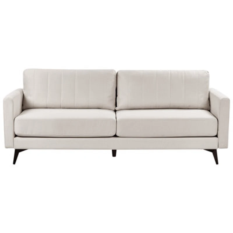 Image of Beliani Sofa 3 Seater Mala Fabric Light Beige