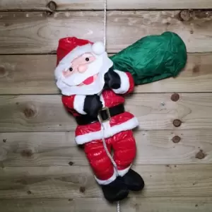 image of 60cm Outdoor Hanging Santa Claus Father Christmas Climbing on Rope