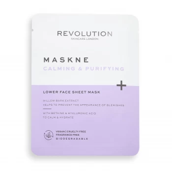 image of Revolution Skincare Maskcare Maskne Calming & Purifying Lower Face Sheet Mask