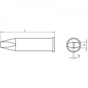 image of Weller XHT D Soldering tip Chisel-shaped Tip size 5mm Content