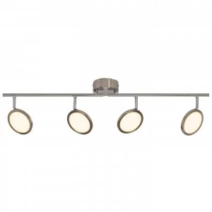 Image of 4 Light Spotlight Satin Nickel, Opal Ps Plastic