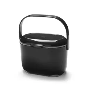 Image of Addis 2.5 Litre Kitchen Compost Caddy, Black & Grey