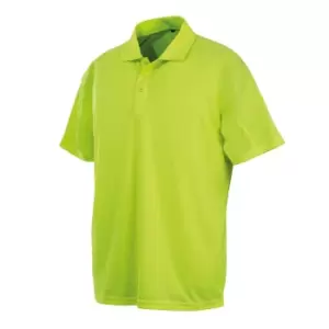 Image of Spiro Unisex Adults Impact Performance Aircool Polo Shirt (L) (Flo Yellow)