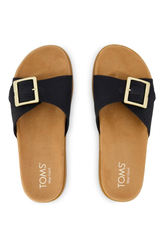 Image of Toms Womens Marin Slide Sandal Black Size: 7 Black Female 7