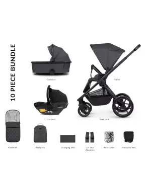 Image of Venicci Tinum Edge 3-in-1 Travel System - Charcoal