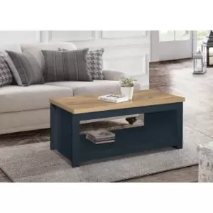 image of Birlea Highgate Coffee Table Navy And Oak