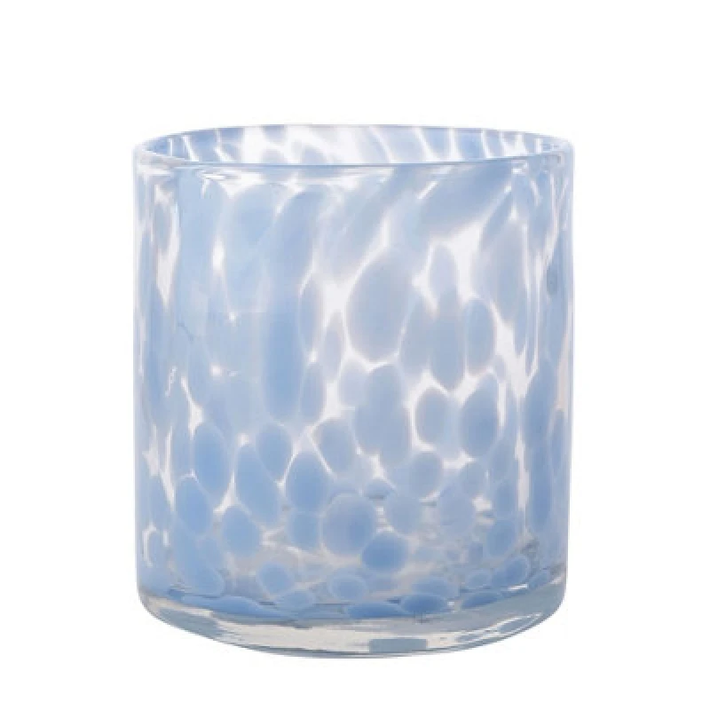 Image of Hestia Confetti Glass Vase - Blue Light Blue