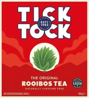 image of Tick Tock Tea Organic Rooibos Tea 80 Bags