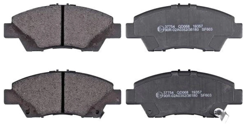Image of A.B.S. 37754 Brake pad set with acoustic wear warning Brake Pad Set,disc brake (402)