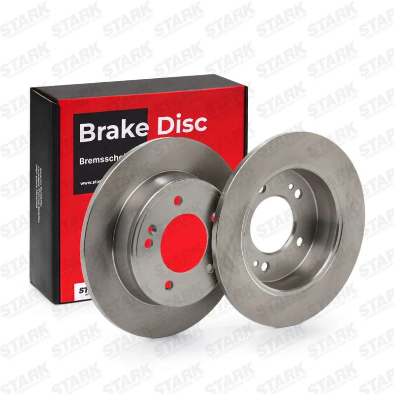Image of STARK SKBD-0022450 Brake disc Rear Axle, solid, Cast Iron, Uncoated, Untreated, without bolts/screws Cast Iron Brake Disc (82)