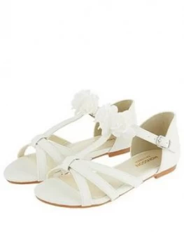 Image of Monsoon Girls Ariah Ivory Corsage Sandal - Ivory