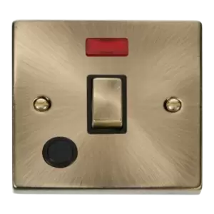 Image of Click Scolmore Deco Ingot 20A 2 Pole Flex Outlet Neon Switch - VPAB523BK