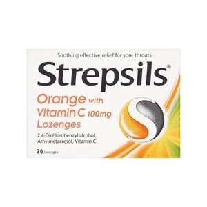 Image of Strepsils Orange + Vitamin C Lozenges 36s