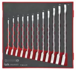 Image of Teng Tools TED6512R 12 Piece EVA Ratchet Spanner Set (Offset 13°) 8 -19mm