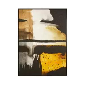 Image of Astratto Black / Ochre Wall Art