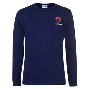 image of Airwalk Classic Long Sleeve T Shirt Mens - Navy