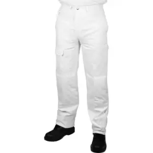 Image of ProDec Mens Painters Trousers 38" R in White Cotton