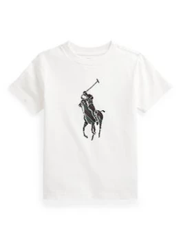 Image of Ralph Lauren Boys Polo Graphic Short Sleeve T Shirt - White, Size 14-16 Years=L