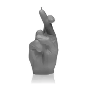 Image of Hand CRS Fingers Crossed Candle – Grey Matt