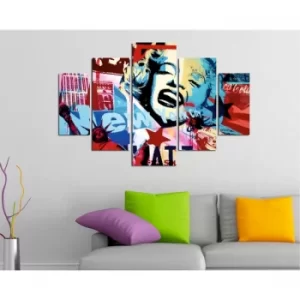 image of ST138 Multicolor Decorative MDF Painting (5 Pieces)