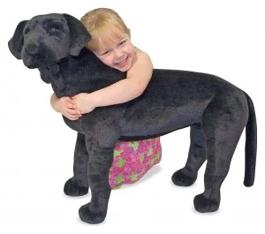 Image of Melissa Doug Black Lab Plush.