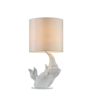 image of Nashorn Decorative Table Lamp White, 1 Light, E14