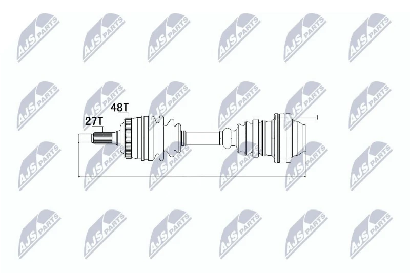 Image of NTY NPW-ME-019 Drive shaft Front Axle Right Drive Shaft (13)
