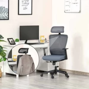 image of Cornubia Mesh Office Chair with Coat Hanger, Grey