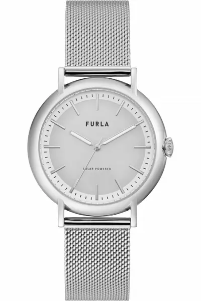 Image of Furla Ladies Furla Easy Solar Silver Watch WW00023008L1 - One Size