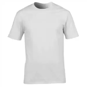 image of Gildan Mens Premium Cotton Ring Spun Short Sleeve T-Shirt (2XL) (White)