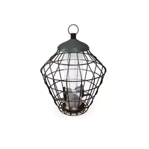 Image of Peckish Secret Garden Steel Seed Squirrel Proof Bird Feeder 0.7L Green