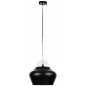 image of Keter Negro Dome Pendant Ceiling Light Black, 29cm, 1x E27