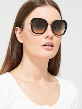 image of Tom Ford Kenyan Round Sunglasses - Black