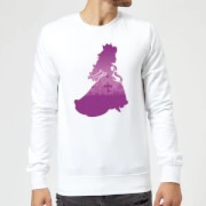 Image of Nintendo Super Mario Peach Silhouette Sweatshirt - White - L