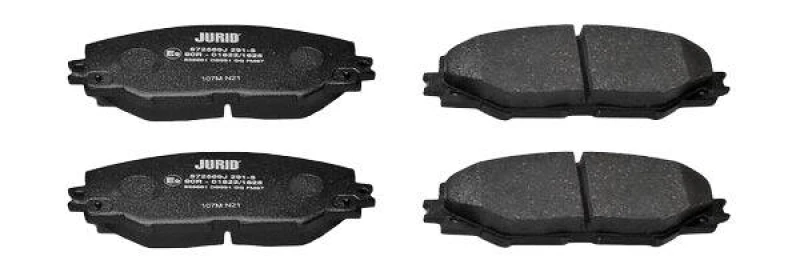 Image of JURID 572569J Brake pad set not prepared for wear warning indicator, without accessories Brake Pad Set,disc brake (402)