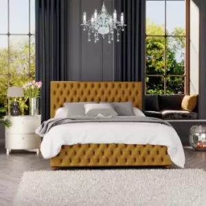 Image of Laurence Llewelyn-Bowen Laurence Llewelyn Bowen Seren Ottoman Storage Bed Plush Velvet Ochre Super King