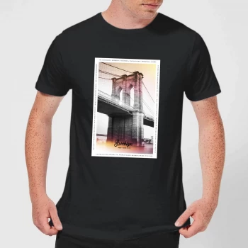 Image of Brooklyn Bridge Mens T-Shirt - Black - 3XL - Black