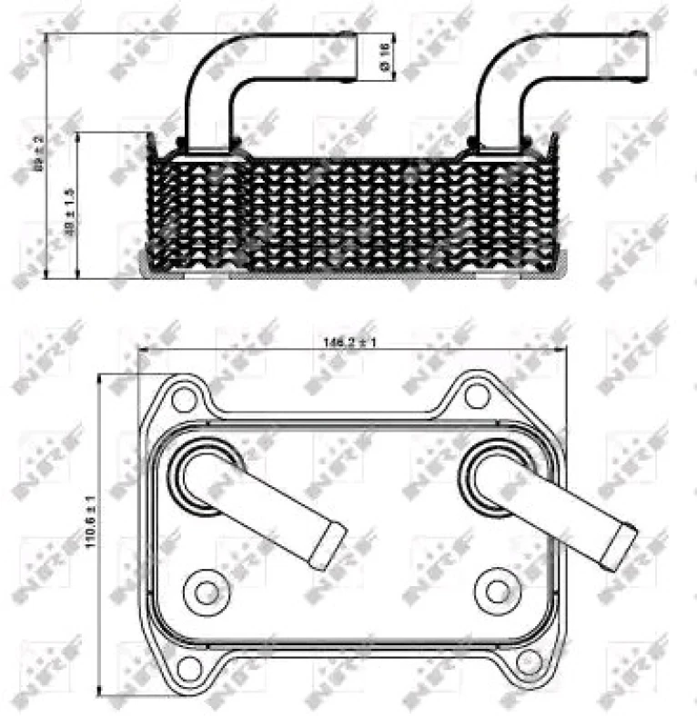 Image of NRF 31295 Oil Cooler Aluminium Oil Cooler,engine oil (469)