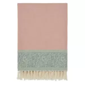 Image of Morris and Co Strawberry Thief - Severne Woven Throw - Pink