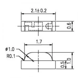 image of SMD LED Non standard Blue 45 mcd 130 20 mA