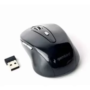 Image of Gembird MUSW-6B-01 Wireless mouse Radio Optical Black, Silver 4 Buttons 1600 dpi