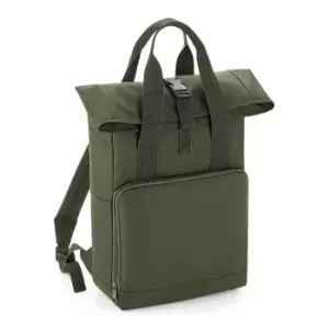 BagBase Twin Handle Roll-Top Backpack (One Size) (Olive Green)