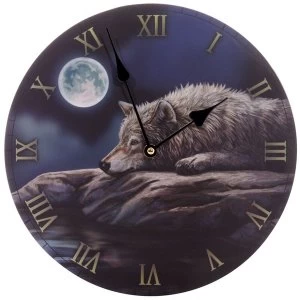 Quiet Reflection Wolf Decorative Wall Clock