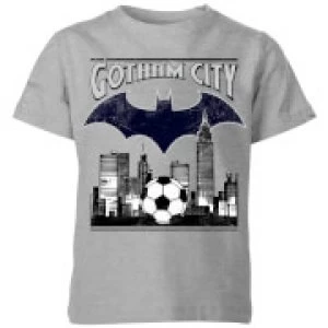 Image of DC Batman Football Gotham City Kids T-Shirt - Grey - 11-12 Years