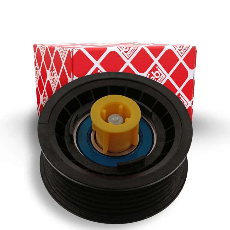 Image of FEBI BILSTEIN 24409 Idler Pulley with screw Plastic Deflection/Guide Pulley,v-ribbed belt (312)