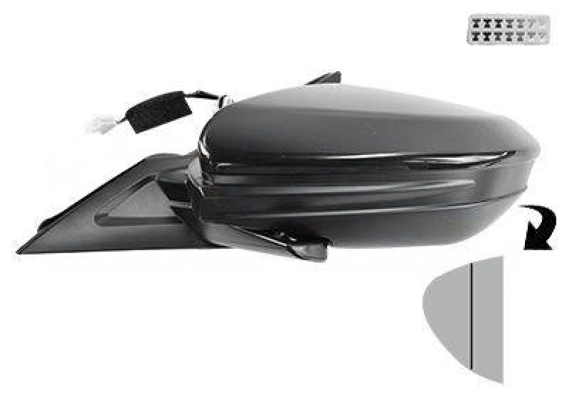 Image of VAN WEZEL 2590807 Wing mirror * HAGUS * Left, Heatable, primed, Paintable Outside Mirror (50)