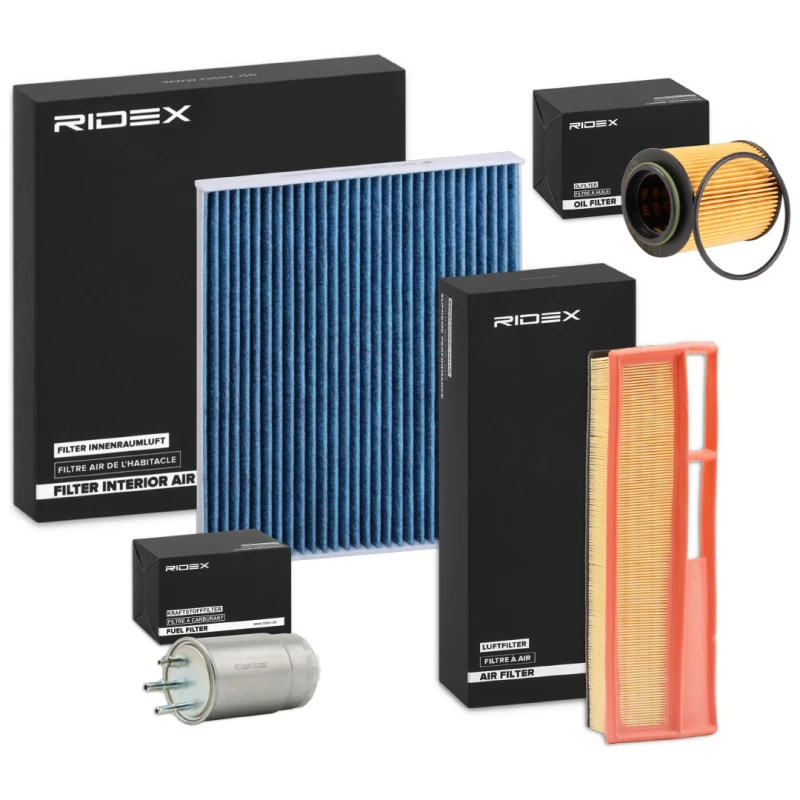 Image of RIDEX 4055F27672 Filter Set with gasket/seal, with pre-filter Filter Set (4055)